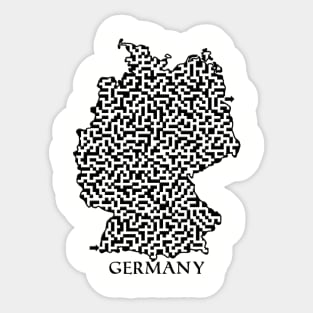 Germany Outline Maze & Labyrinth Sticker